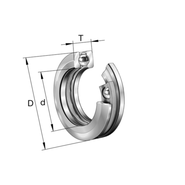 Thrust ball bearing Single direction Spherical housing washer Series: 532